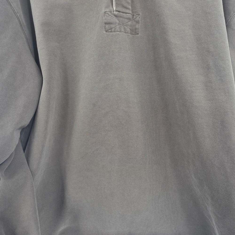 L.L. BEAN RUGBY POLO SHIRT MENS XL OLIVE GREEN VINTAGE LONG SLEEVE PREPPY BAGGY - Picture 5 of 13
